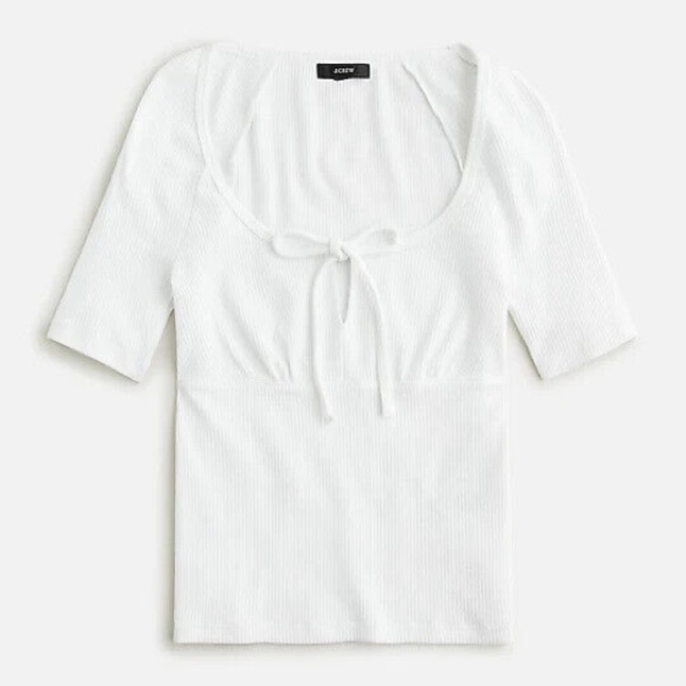 J.crew tie front vintage rib tee
